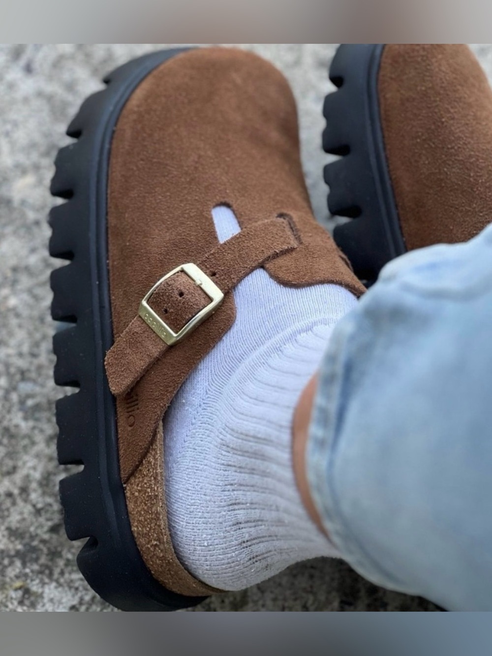Birkenstock Papillo Brown Boston Chunky Platform Clog Sz 37 6